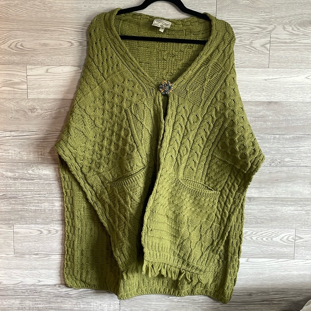 Connemara Knitwear Olive Green Shawl
